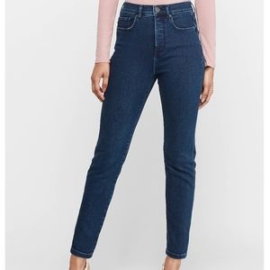 Super High Wasted Dark Wash Slim Ankle Jeans sz 8R